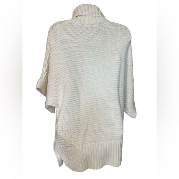 NWT J.Crew Merino Wool & Cotton Blend Turtleneck Poncho - Picture 6 of 8